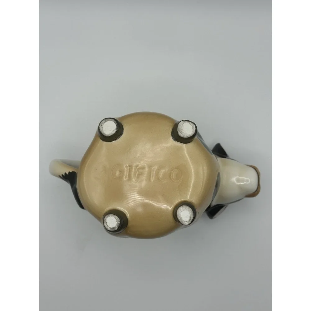 Vintage Ceramic Creamer Saucer Cow by GiftCo Cottagecore Grandmacore
